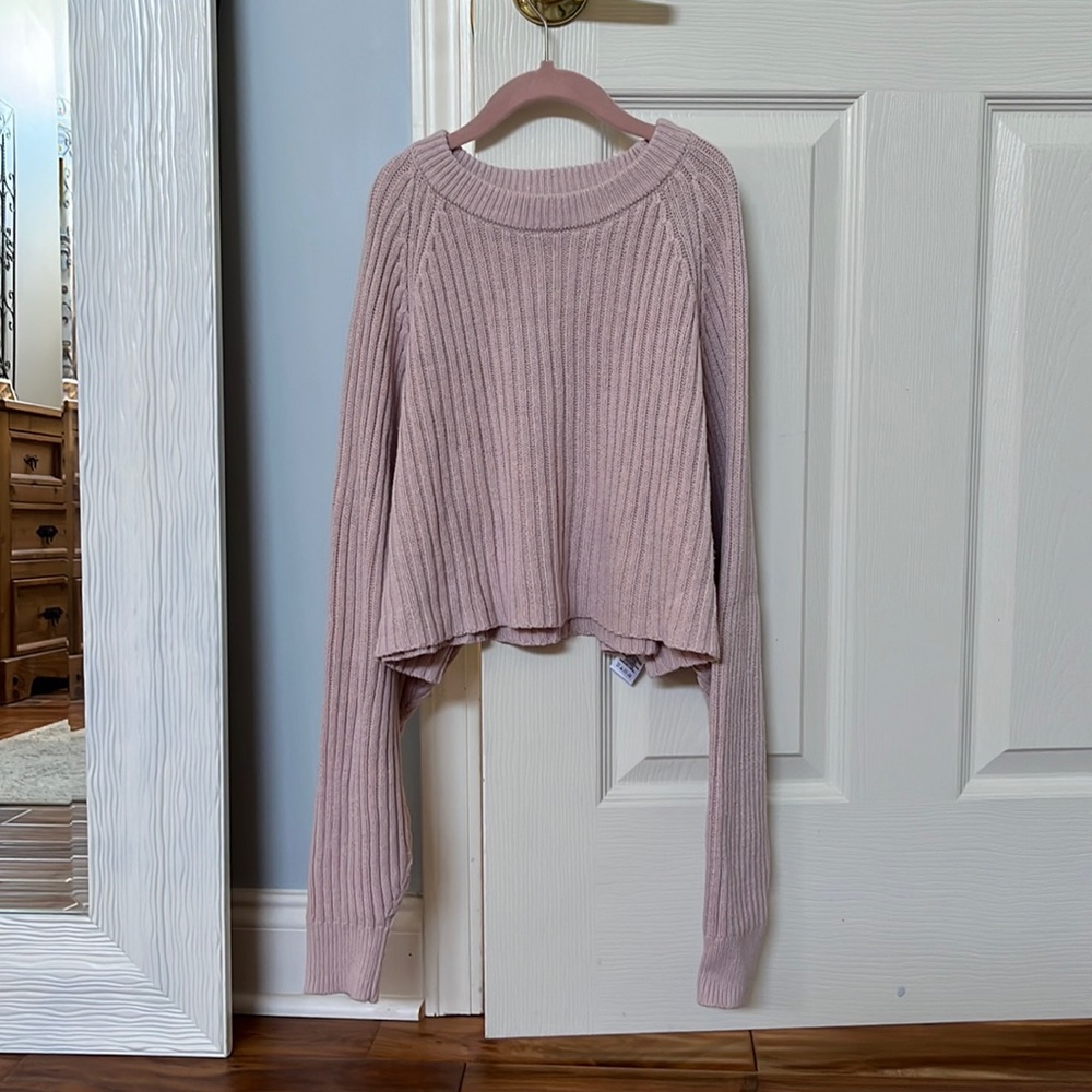Aeropostale XS pink sweater (cropped)